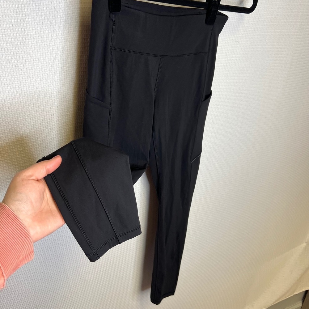 Lululemon Speed Up Tight 28 Black Nulux Running Leggings Pockets W5CJSS womens 4